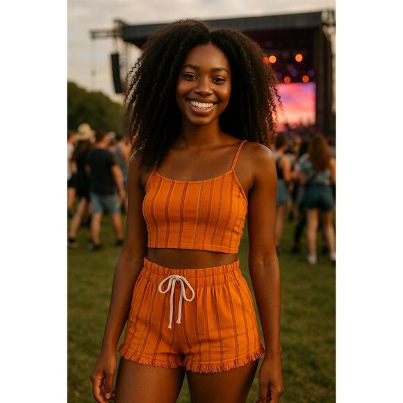 Urban Outfitters Women's Frankie Paperbag Micro Shorts Striped, Size XL NEW - Picture 9 of 16